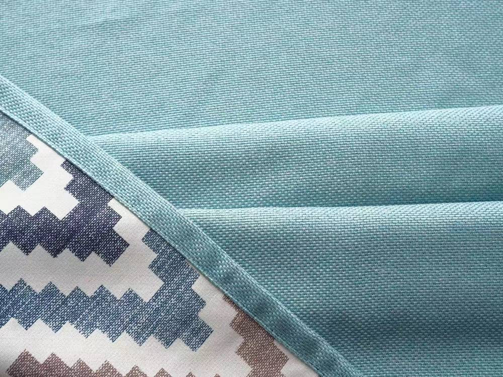Dubbelzijdig isolerende Gordijn (Pijl Turquoise) 1 Stuk 150x245cm inclusief 1 Koord - Drievoudig Geweven