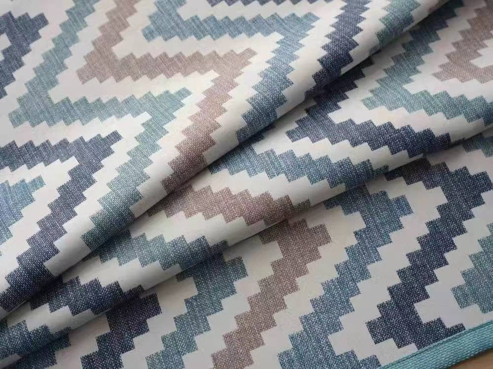 Dubbelzijdig isolerende Gordijn (Pijl Turquoise) 1 Stuk 150x245cm inclusief 1 Koord - Drievoudig Geweven