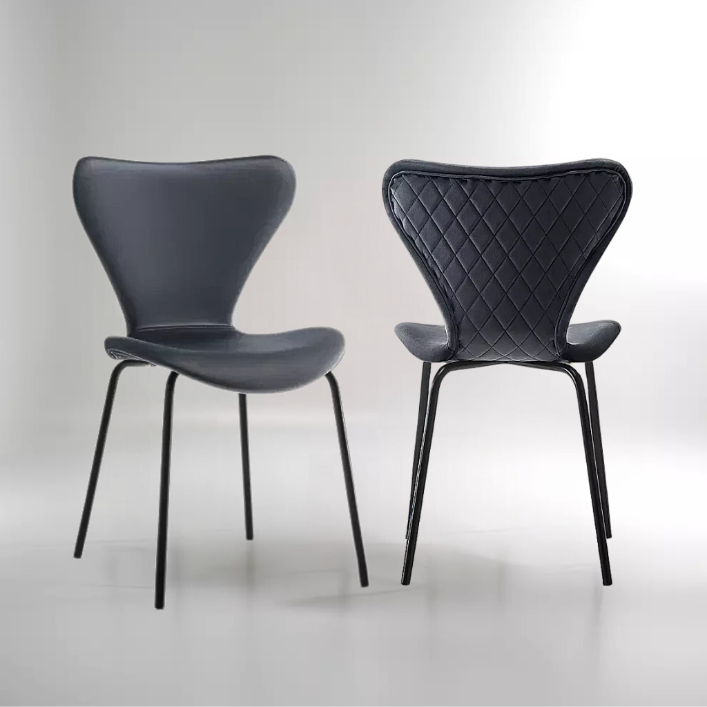 COMBINATIE DEAL - Femme Grijs Vlinderstoelen in set van 4 + Maki Eettafel