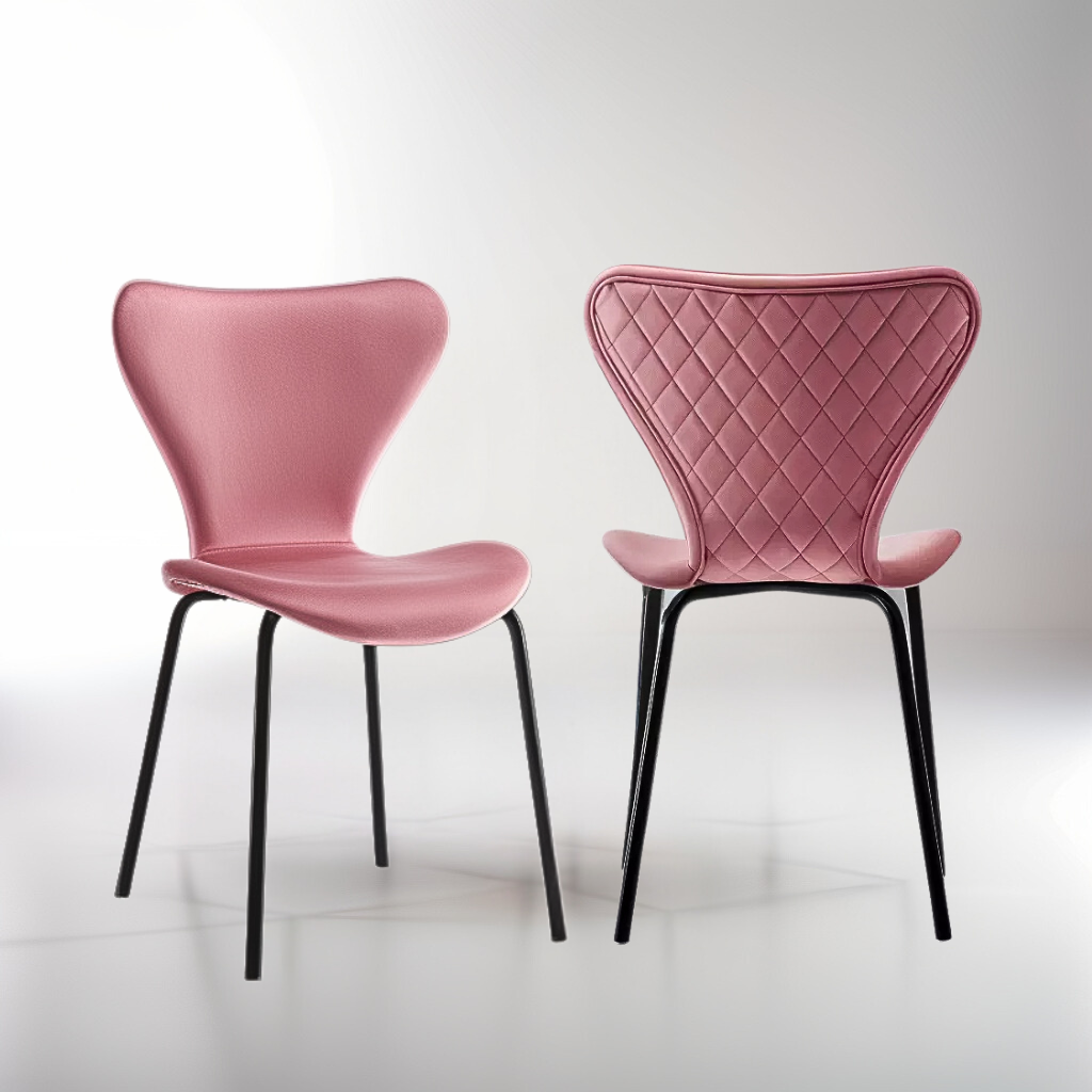 COMBINATIE DEAL - Femme Rosé Vlinderstoelen in set van 4 + Maki Eettafel